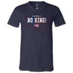 No King American Flag T-Shirt Independence day 4th of july 1776 V-Neck T-Shirt, Navy, V-Neck T-Shirt