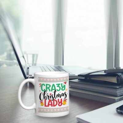 Alternative view of Crazy Christmas Lady Coffee Mug - Beer Stein - Color Changing Mug