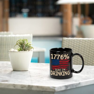 Alternative view of 1776% Sure I'm Drinking Funny 4th Of July Ceramic Coffee Mug - Beer Stein