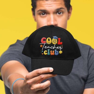 Cool Teachers Club Embroidered Twill Hat Adjustable Cap For Men Women - Accessory Gifts For Teacher