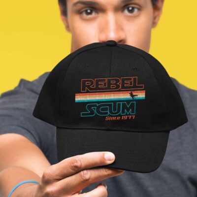Rebel Scum Since 1977 Embroidered Twill Hat Adjustable Cap For Men Women