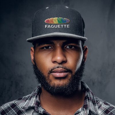 Alternative view of Faguette Rainbow Baguette Funny LGBT Pride Month Embroidered Twill Hat Adjustable Cap For Men Women