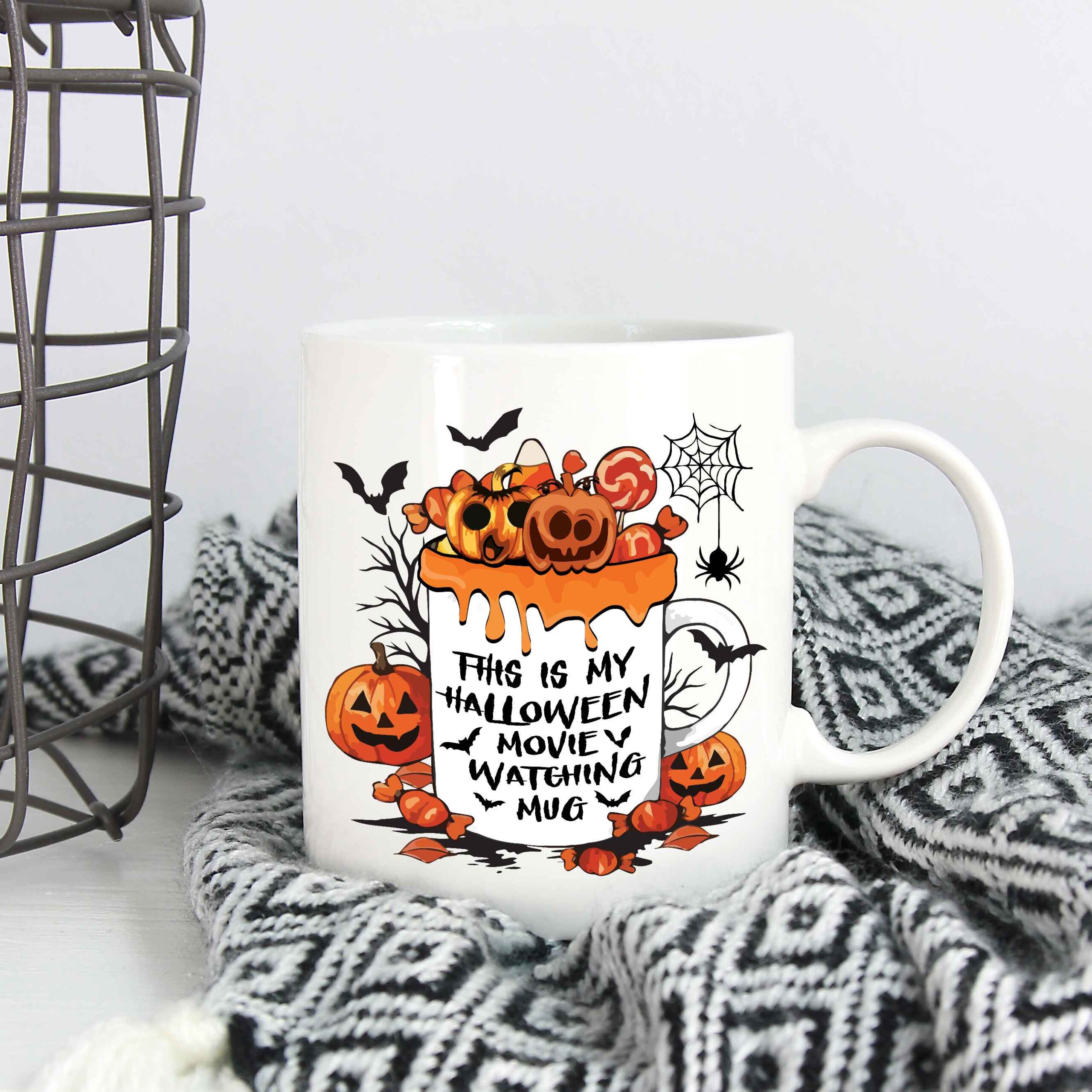 3VT. Halloween Movie Watching mug mk6