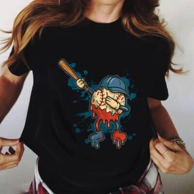 Alternative view of Baseball Melting Ice Cream Baseball Lover For Boys Girls T-Shirt - V-Neck - Youth Shirt