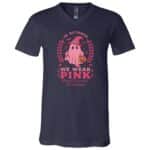 in October We Wear Pink Breast Cancer Women Halloween T-Shirt - V-Neck Shirt, Navy, V-Neck T-Shirt in October We Wear Pink Breast Cancer Women Halloween T-Shirt - V-Neck Shirt, Navy, V-Neck T-Shirt