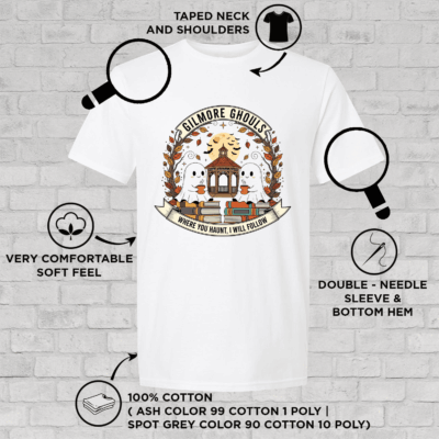 Alternative view of Gilmore Ghouls Where You Haunt I Will Follow T-Shirt - V-Neck Shirt