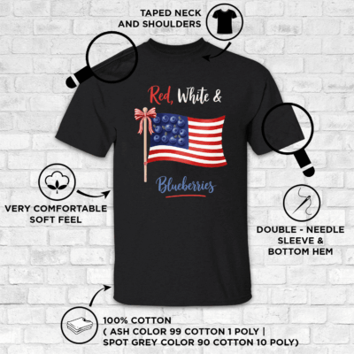 Alternative view of Red, White and Blueberries for Supporters for Men Women T-Shirt