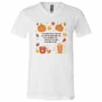 I Am Ready To Dress Cute Pumpkin Patch Autumn Halloween T-Shirt -, White, V-Neck T-Shirt