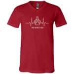 Born to Be Wild T-Shirt - V-Neck Shirt, Canvas Red, V-Neck T-Shirt