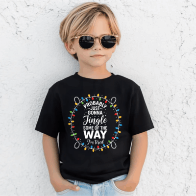 Alternative view of Funny Probably Just Gonna Jingle Some of The Way I’m Tired T-Shirt - V-Neck Shirt