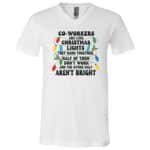 Co-Workers Are Like Christmas Lights T-Shirt - Vneck Shirt for Men Women Kids, White, V-Neck T-Shirt
