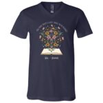Six Seven Flowers T-Shirt, Navy, V-Neck T-Shirt Six Seven Flowers T-Shirt, Navy, V-Neck T-Shirt