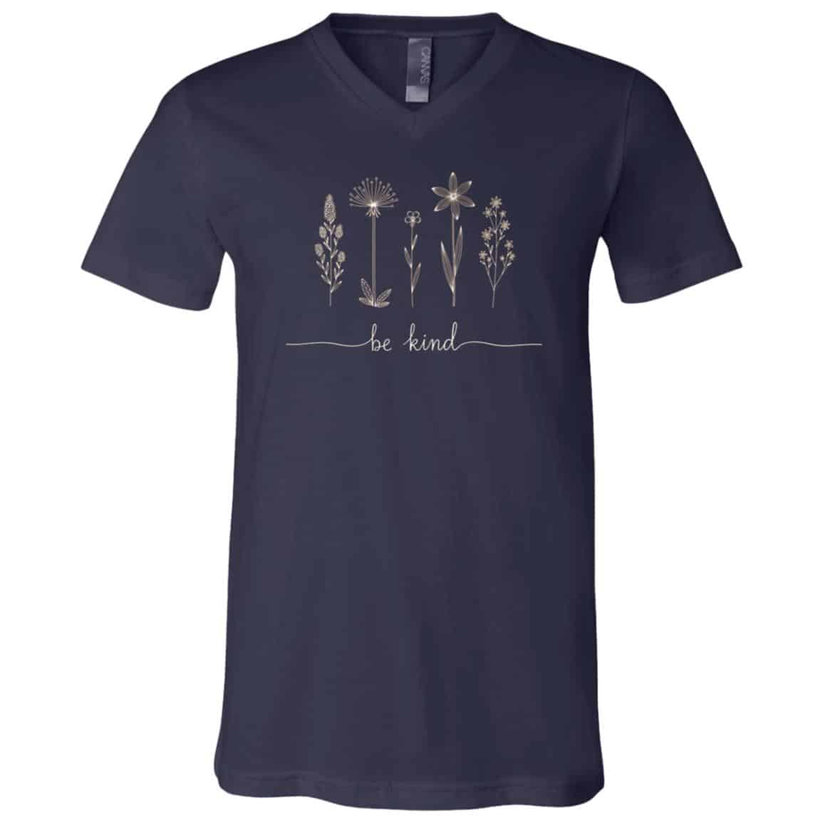 Be Kind Unity Day Orange Shirt Anti Bullying Kids Boho T-Shirt, Navy, V-Neck T-Shirt