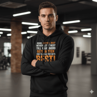 Alternative view of Good Better Best Never let it Rest, Till Your Good Gets Best Hoodie - Long Sleeve - Sweatshirt