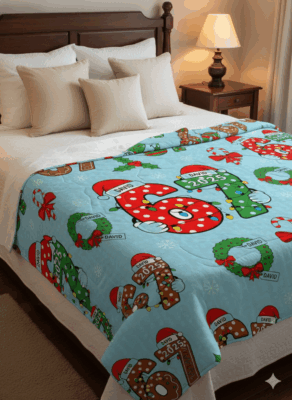 Personalized Name 67 Funny Six Seven Christmas Fleece Blanket - Sherpa Blanket