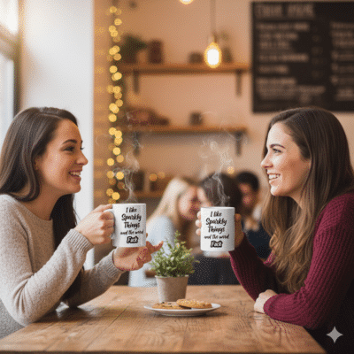 Alternative view of I Like Sparkly Things and The World Fuck Funny Coffee Mug