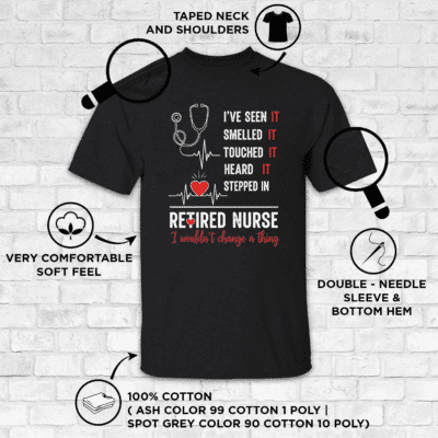 Alternative view of Funny Nurse Retirement Shirt - I've seen it Smelled it, Heard it Retired Nurse Gift T-Shirt