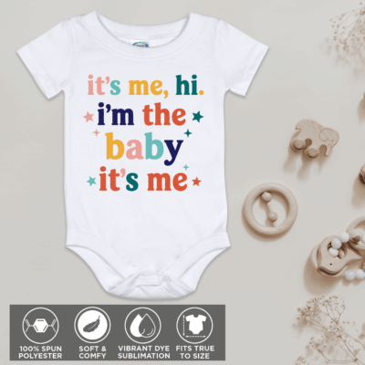Alternative view of It's Me Hi I'm The Baby It's Me Baby Onesie - Baby Bodysuit