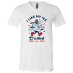 I Like My Ice Crushed Vintage Ice Humor T-Shirt for Women Men Kids, White, V-Neck T-Shirt I Like My Ice Crushed Vintage Ice Humor T-Shirt for Women Men Kids, White, V-Neck T-Shirt
