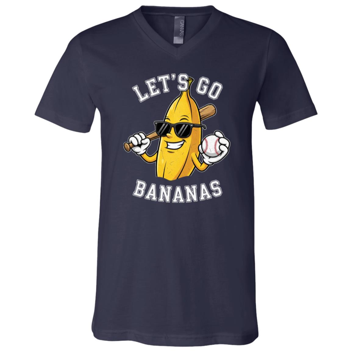 Lets Go Banana Retro Boys Kids Men Youth T-Shirt - V-Neck Shirt, Navy, V-Neck T-Shirt Lets Go Banana Retro Boys Kids Men Youth T-Shirt - V-Neck Shirt, Navy, V-Neck T-Shirt