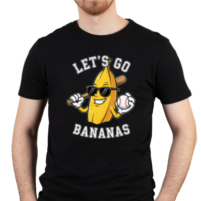 Alternative view of Lets Go Banana Retro Boys Kids Men Youth T-Shirt - V-Neck Shirt