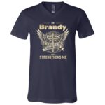 Personalized Name Shirt I Can Do All Thing Through Christ Who Strengthens Me T-Shirt, Navy, V-Neck T-Shirt