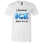 I Survived Ice Storm 94 & 26 T-Shirt - V-Neck Shirt, White, V-Neck T-Shirt I Survived Ice Storm 94 & 26 T-Shirt - V-Neck Shirt, White, V-Neck T-Shirt
