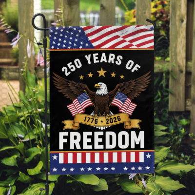 250th Anniversary America 250 Years of Freedom Eagle Garden Flag - House Flag - 250 Anniversary USA Flag Patriotic Banner