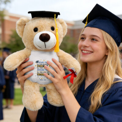 Alternative view of Personalized Behind You All Your Memories Before You All Your Dreams Graduation Teddy Bear 2026 2027 - Grad Gift
