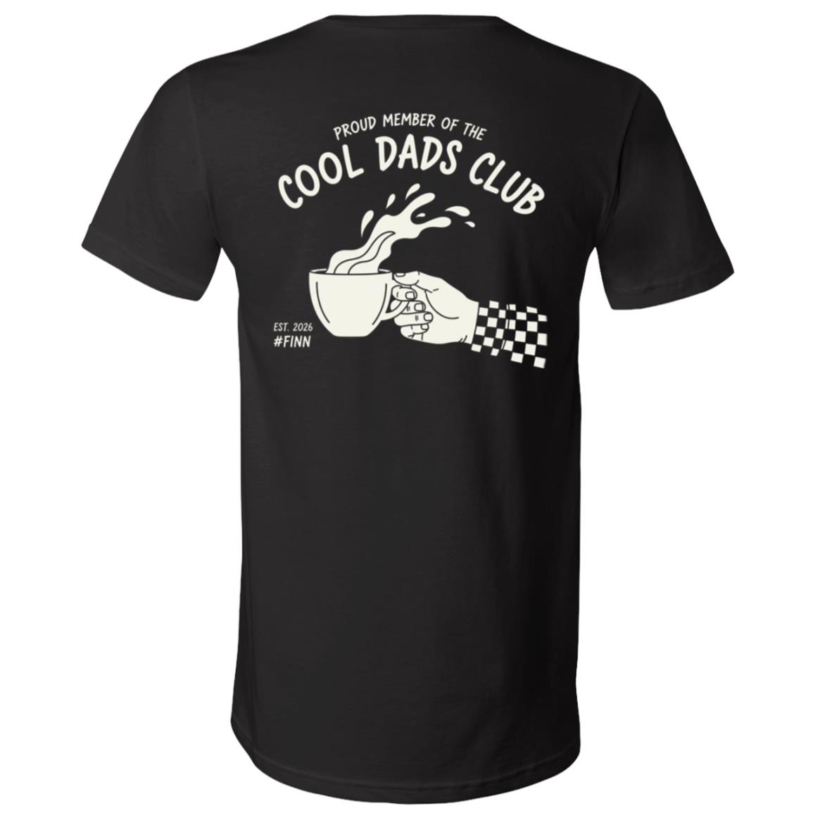 Cool Dads Club Shirt, Personalized Dad Tee, New Dad Gift, Custom Family T-Shirt, Fathers Day Shirt for Dad, Black, V-Neck T-Shirt