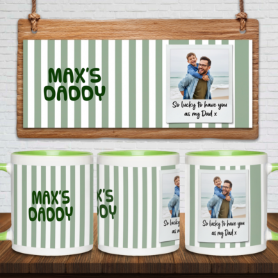 Personalized Dad Photo Mug – Custom Father’s Day Gift for New Dad, First Father’s Day Coffee Mug