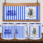 Lucky Dad Full Print Mug BLUE