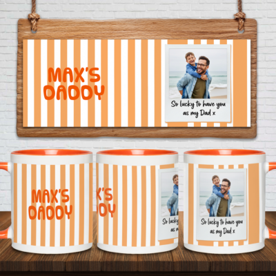 Lucky Dad Full Print Mug Orange