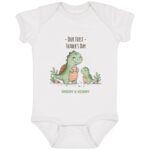 Personalized Name First Father's Day Dinosaur Onesie - Baby Bodysuit Gift for Dad, White, Infant Baby Bodysuit Personalized Name First Father's Day Dinosaur Onesie - Baby Bodysuit Gift for Dad, White, Infant Baby Bodysuit