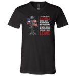 This Is America Patriotic Shirt, American Freedom T-Shirt, USA Flag Veteran Style Graphic Tee, Black, V-Neck T-Shirt