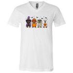 Bella + Canvas Unisex Jersey SS V-Neck T-Shirt, White, V-Neck T-Shirt