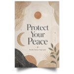 Protect Your Peace Canvas Wall Art, Breathe Release Begin Again Poster, Neutral Boho Inspirational Bedroom Decor, White, Unframed Poster Protect Your Peace Canvas Wall Art, Breathe Release Begin Again Poster, Neutral Boho Inspirational Bedroom Decor, White, Unframed Poster