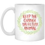 Keep the Change Ya Filthy Animal Mug - Color Changing Mug, White, 11 oz. White Mug Keep the Change Ya Filthy Animal Mug - Color Changing Mug, White, 11 oz. White Mug