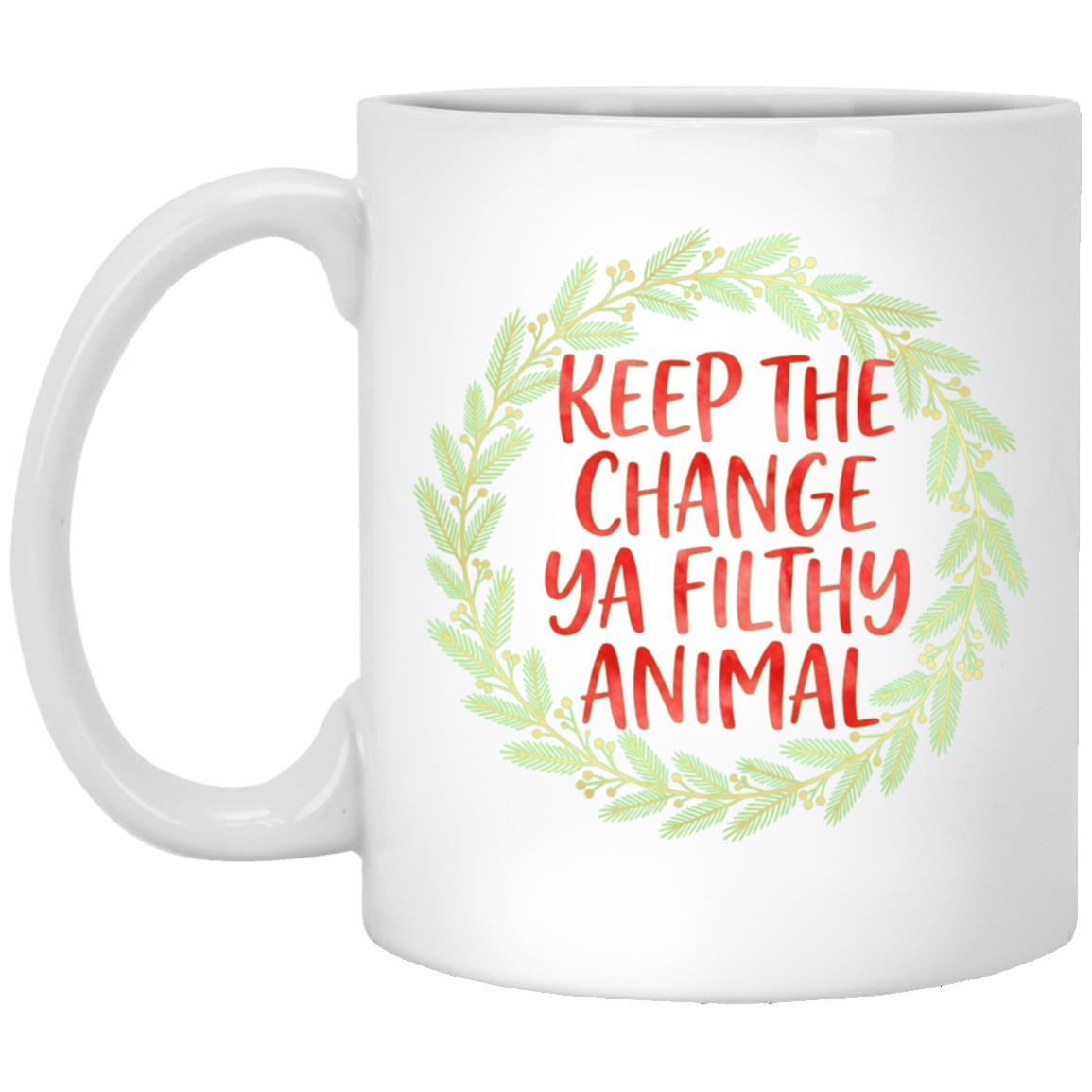 Keep the Change Ya Filthy Animal Mug - Color Changing Mug, White, 11 oz. White Mug Keep the Change Ya Filthy Animal Mug - Color Changing Mug, White, 11 oz. White Mug