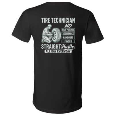 3, Black, V-Neck T-Shirt