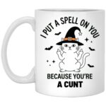 I Put a Spell on You Cat Mug, Funny Halloween Color Changing Mug, Rude Witchy Cat Coffee Cup, Adult Humor Gift, White, 11 oz. White Mug I Put a Spell on You Cat Mug, Funny Halloween Color Changing Mug, Rude Witchy Cat Coffee Cup, Adult Humor Gift, White, 11 oz. White Mug