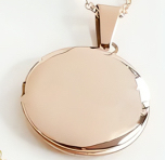 Circle Locket Necklace (Rose Gold)