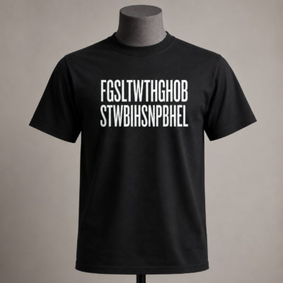 Alternative view of Funny Cryptic Message Shirt, Secret Code Typography T-Shirt, Minimalist Hidden Message Tee, Sarcastic Graphic Shirt for Adults