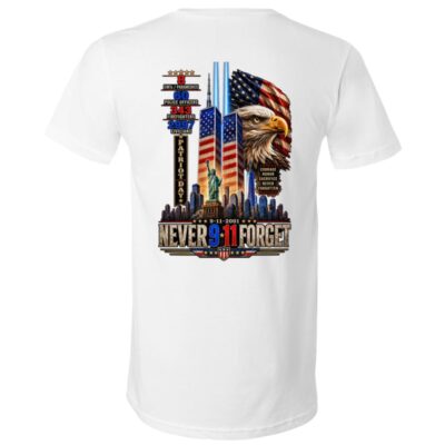 2, White, V-Neck T-Shirt