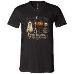 Dogs Because People Are Creepy, Black, V-Neck T-Shirt Dogs Because People Are Creepy, Black, V-Neck T-Shirt