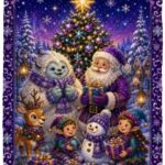 Whimsical Christmas Fantasy Blanket – Santa, Yeti, Reindeer, Elves & Snowman Winter Holiday Throw, White, Cozy Plush Fleece Blanket - 30x40 Whimsical Christmas Fantasy Blanket – Santa, Yeti, Reindeer, Elves & Snowman Winter Holiday Throw, White, Cozy Plush Fleece Blanket - 30x40
