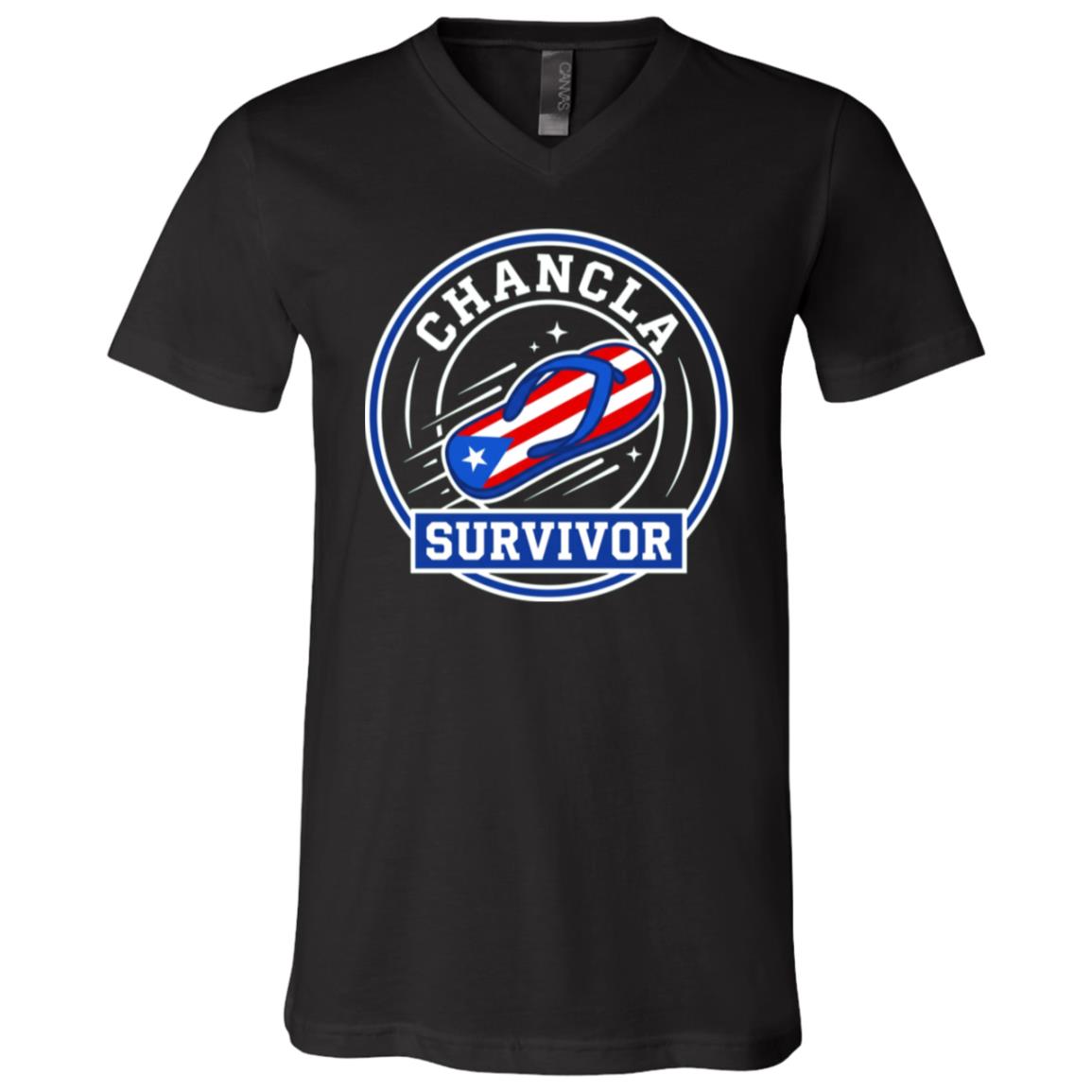 Chancla Survivor Shirt, Funny Puerto Rican La Chancla Family Humor Tee, Boricua Unisex T-Shirt & V-Neck, Black, V-Neck T-Shirt Chancla Survivor Shirt, Funny Puerto Rican La Chancla Family Humor Tee, Boricua Unisex T-Shirt & V-Neck, Black, V-Neck T-Shirt