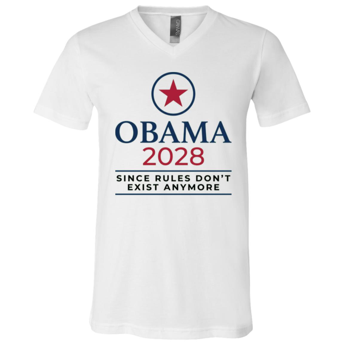 Obama 2028 Shirt, Since Rules Don’t Exist Anymore Funny Political Satire Tee, Unisex T-Shirt & V-Neck, White, V-Neck T-Shirt Obama 2028 Shirt, Since Rules Don’t Exist Anymore Funny Political Satire Tee, Unisex T-Shirt & V-Neck, White, V-Neck T-Shirt