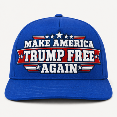 Make America Trump Free Again Hat, Anti Trump Embroidered Cap, Political Protest Hat, Blue Patriotic Statement Baseball Cap