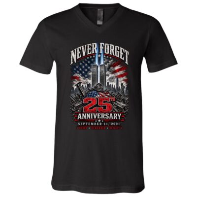 Bella + Canvas Unisex Jersey SS V-Neck T-Shirt, Black, V-Neck T-Shirt